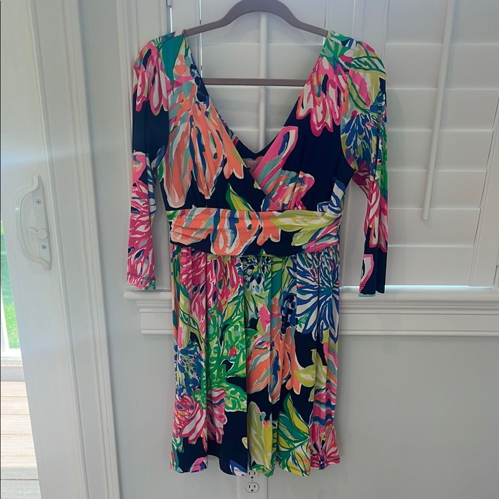 Lilly Pulitzer Floral V-Neck Dress